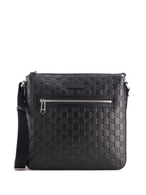 Signature Zip Messenger Bag Guccissima #324758G12B